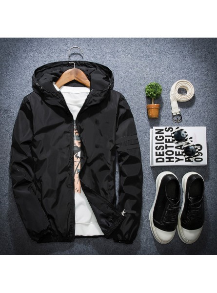 Spring Autumn New Fashion Slim Fit Young Men Hooded Jacket Thin Jackets Brand Casual Windbreaker Top Quality 