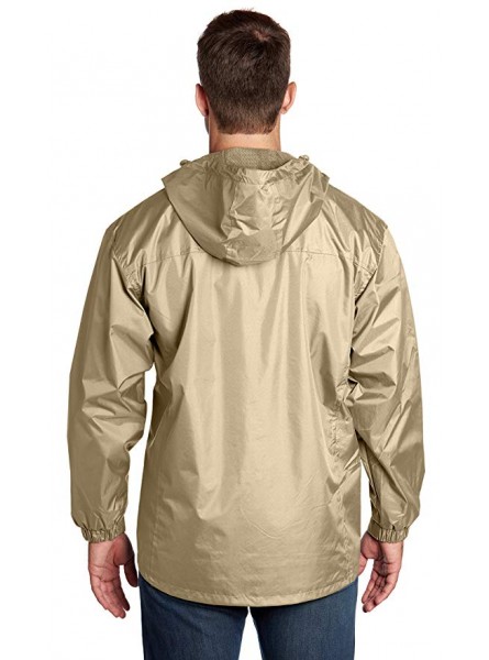 Men's Lined Hooded Wind Resistant/Water Repellent Windbreaker Jacket