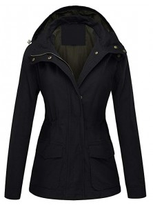 Women's Versatile Military Hooded Jacket with Drawstring