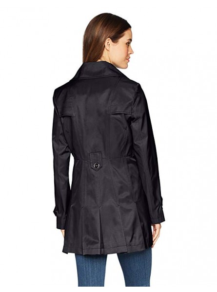 Women's Single-Breasted Belted Trench Coat with Hood